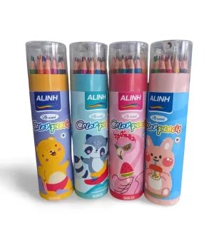 Alinh Drawing Colored Pencils Set With Sharpener 24pcs / Box