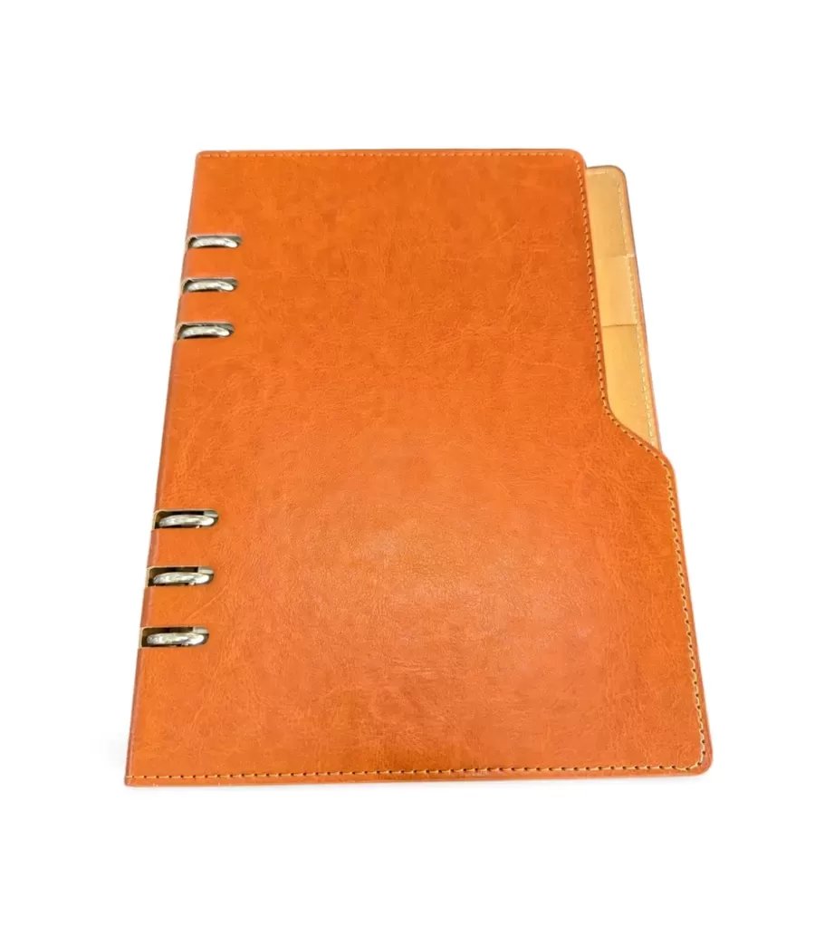 Notebook, A5, PU Leather Cover, Planner, Pocket Organizer For Stationery (Color: Brown, Size: A5)