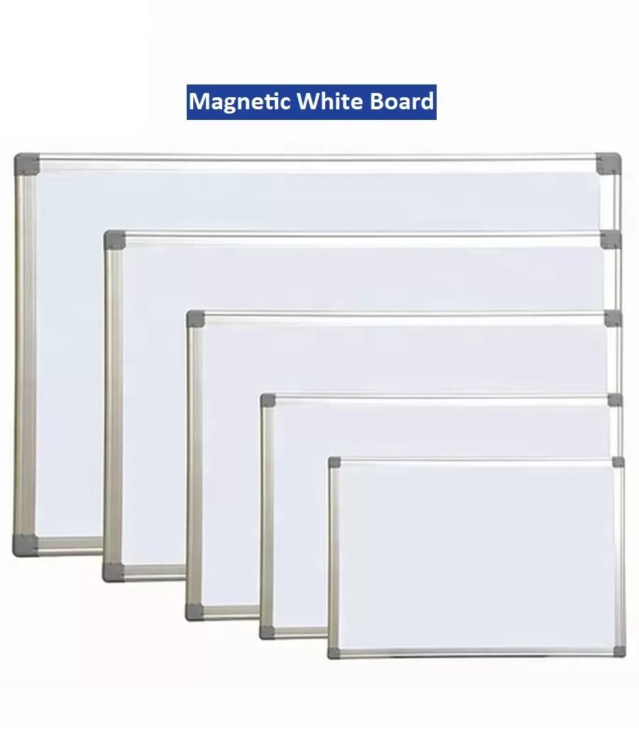 Whiteboard, Silver Aluminum Frame, Magnetic White Board for School Home Office