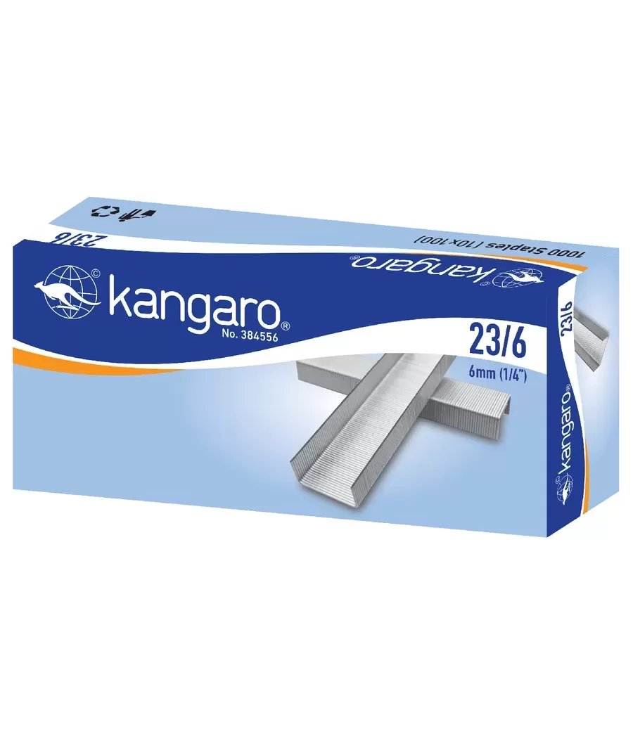 Kangaro 23/6 Staples, Pack Of 1000 Pcs.