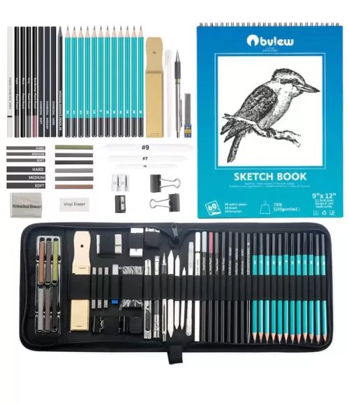 Professional Drawing 50PCS Sketching Pencil Book Art Set Kit