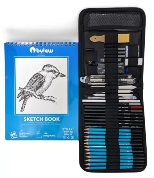 Professional Drawing 50PCS Sketching Pencil Book Art Set Kit