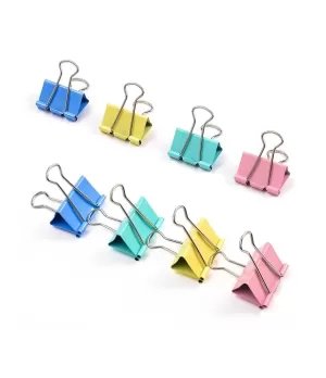 Small Binder Clip 15 mm color 60pcs / Jar