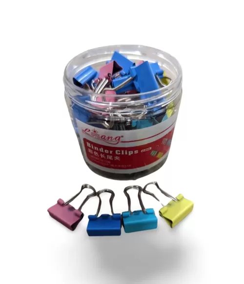 Small Binder Clip 15 mm color 60pcs / Jar