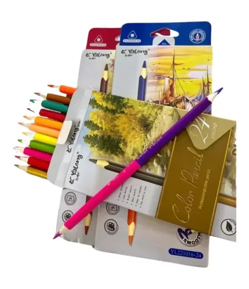 Color Pencil DUO head  24 color, Hexagon shape