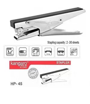 Kangaro Stapler HP-45 | Heavy Duty, Strong, Manual Plier, 24/6 26/6 Pin