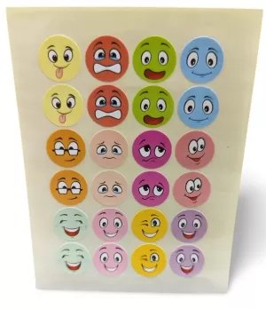 240pc/pack Self Adhesive Emoji Smiley Stickers (10sheets x 24pcs/pack)