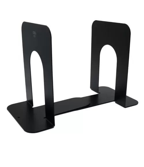 Deli Metal Bookends Stand Black 125 x 160mm Set of 2