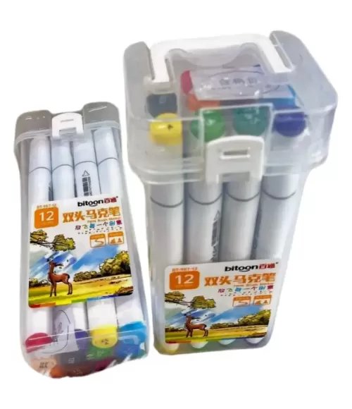 Twin Brush Marker 12 pcs