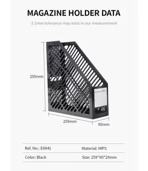 Deli E9841 Plastic Magazine Holder 1 Compartment