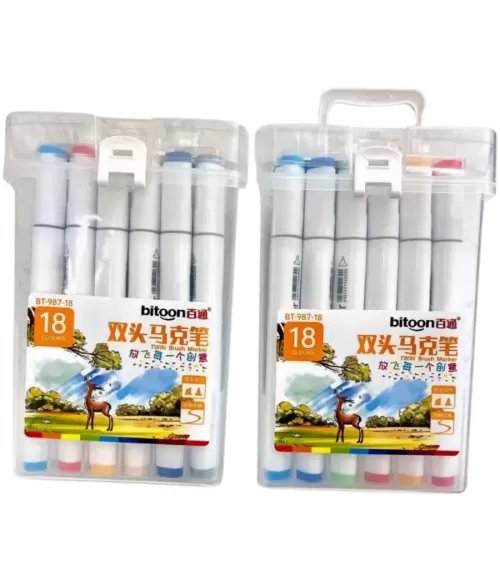 Twin Brush Marker 18pcs