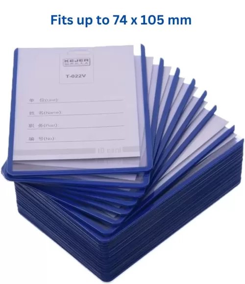 74 x 105mm A7 Vertical ID Name Tag Cards Holder T-022V