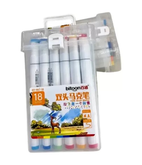 Twin Brush Marker 18pcs