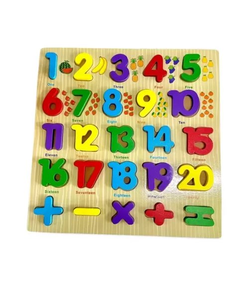 3D Wooden Numbers 1234 Puzzles