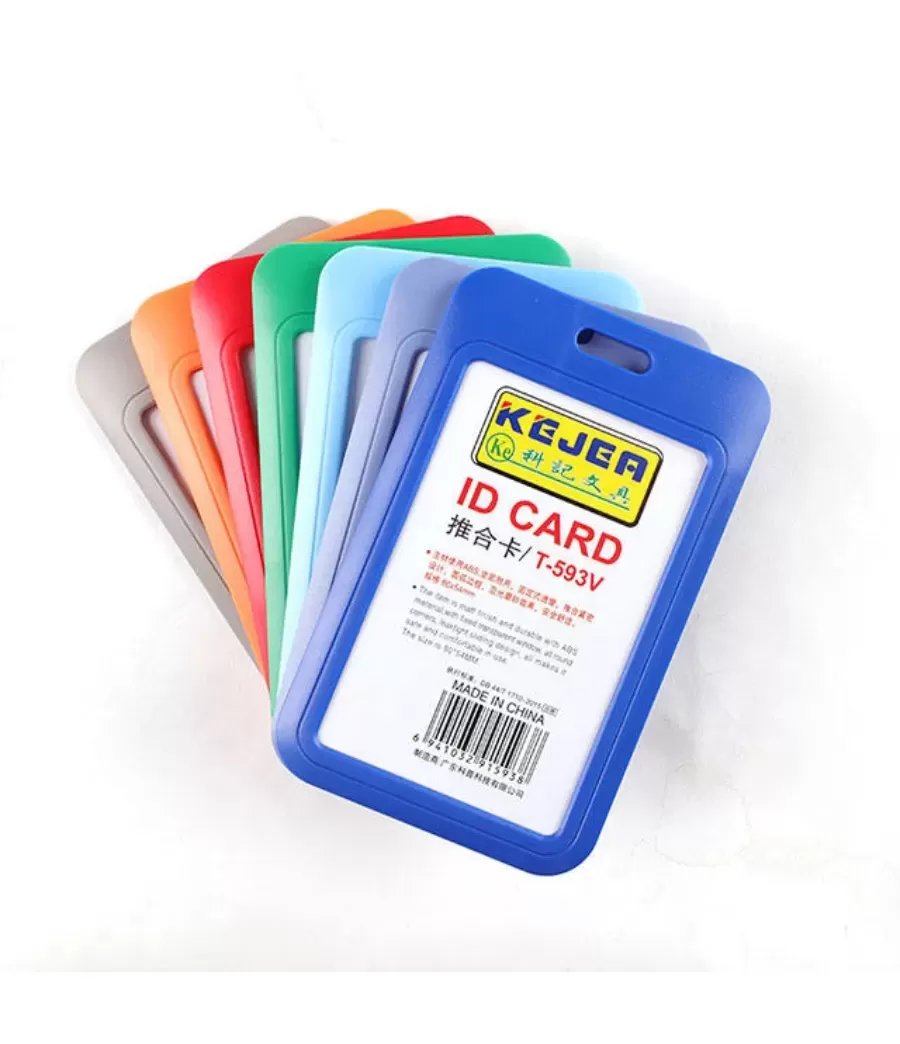 54 x 85mm Sliding Plastic PP ID Card Holder T-593V