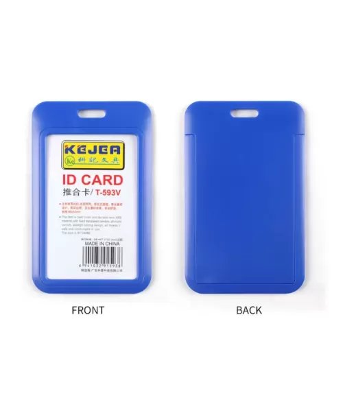 54 x 85mm Sliding Plastic PP ID Card Holder T-593V