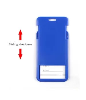 54 x 85mm Sliding Plastic PP ID Card Holder T-593V