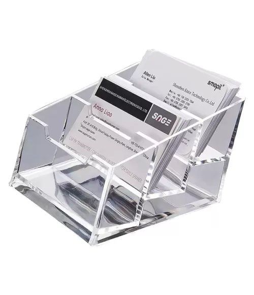 Acrylic 3-Tier Layer Business Card Organizer (Transparent) (3-Tier)