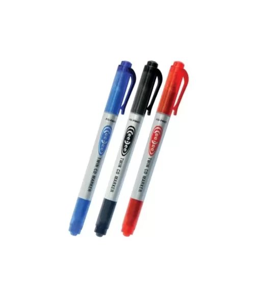 Twin CD/DVD Marker Blue Red Black