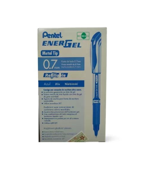 Pentel EnerGel BL57 Rollerball Retractable Liquid Gel Ink Pen Blue / Red