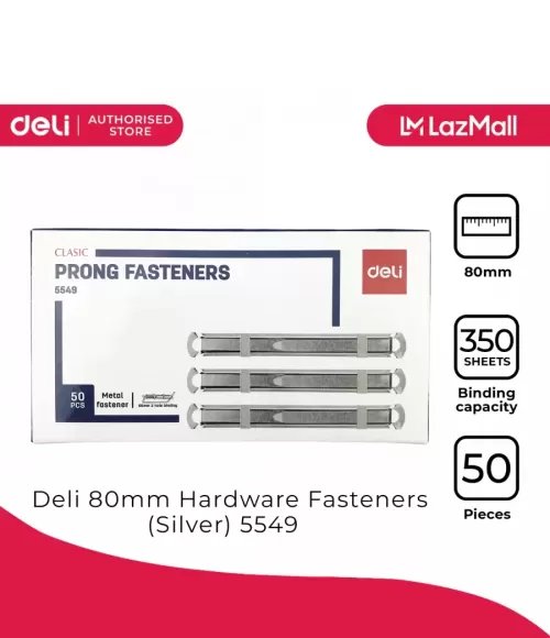 Deli 80mm Hardware Fasteners (Silver)