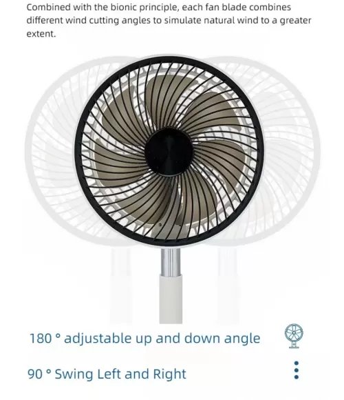 Portable Folding Fan Rechargeable 8-inch