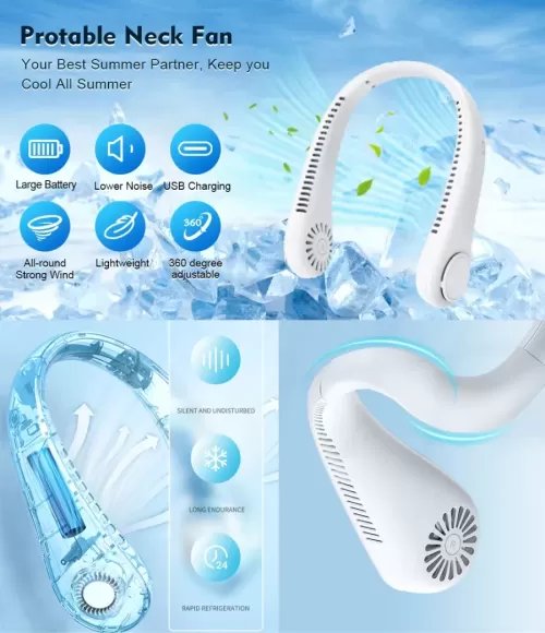 Portable Neck Fan Rechargeable