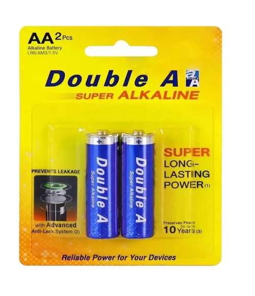 Double A (AA) Battery - Super ALKALINE Battery (2pc/box or 4pcs/box)