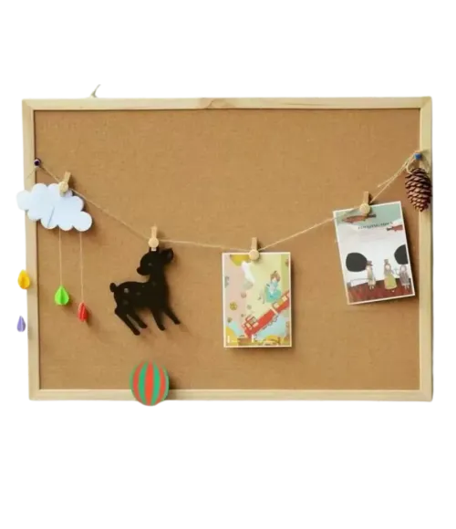 Double-Sided Cork Message Bulletin Board 90x120cm