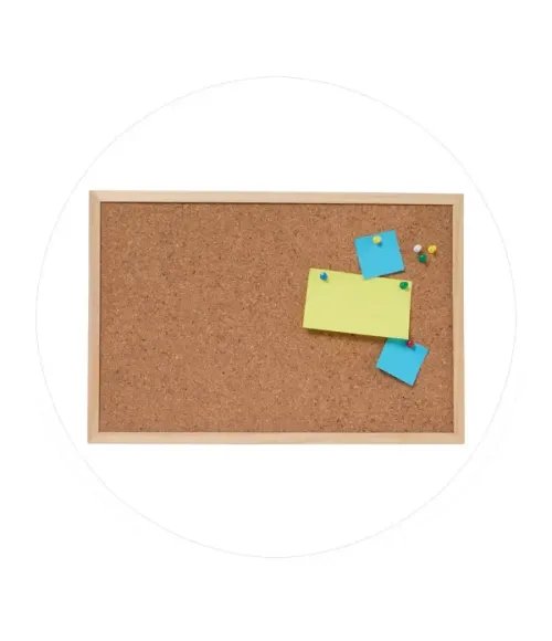 Double-Sided Cork Message Bulletin Board 90x120cm