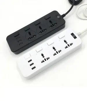 USB smart power strip with multiple sockets for household use