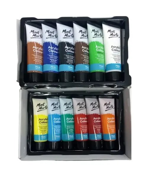 Mont Marte 75 ml Tubes - Ideal for Acrylic Painting