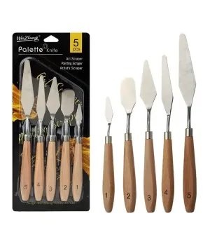 5pcs Palette Knife Scraper Spatula Oil Painting Knife Art Tools