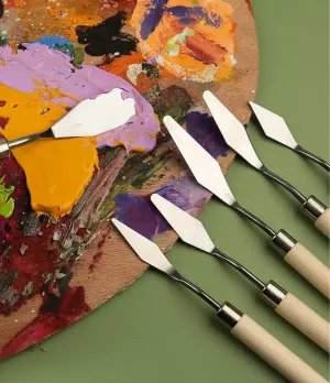 5pcs Palette Knife Scraper Spatula Oil Painting Knife Art Tools