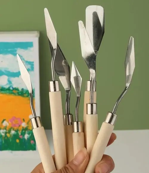 5pcs Palette Knife Scraper Spatula Oil Painting Knife Art Tools