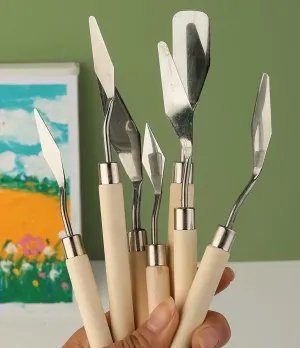 5pcs Palette Knife Scraper Spatula Oil Painting Knife Art Tools